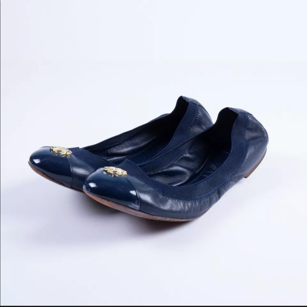 Tory Burch Jolie Flats Navy 8.5